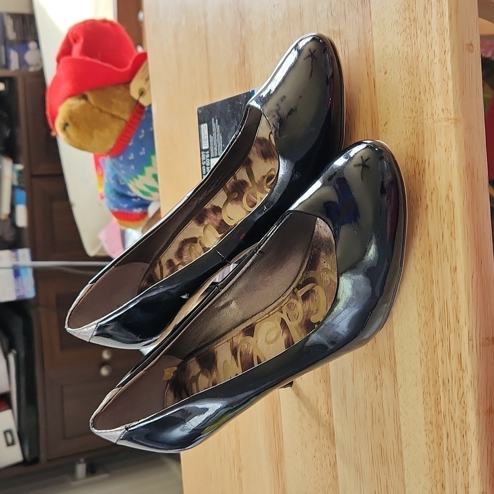 Sam Edelman Black Patented Fiorenza Heels size 6